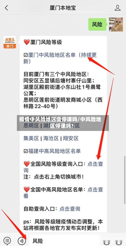 疫情中风险地区会停课吗/中风险地区停课吗?-第2张图片
