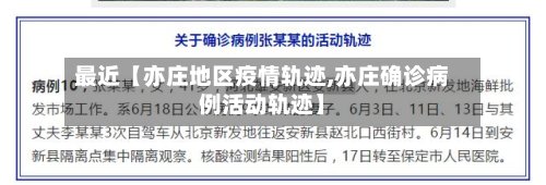 最近【亦庄地区疫情轨迹,亦庄确诊病例活动轨迹】