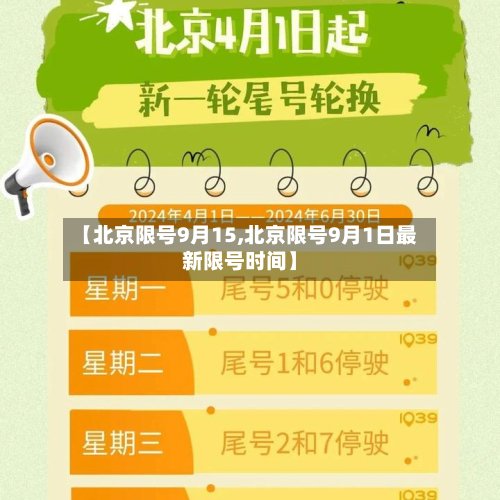 【北京限号9月15,北京限号9月1日最新限号时间】-第3张图片
