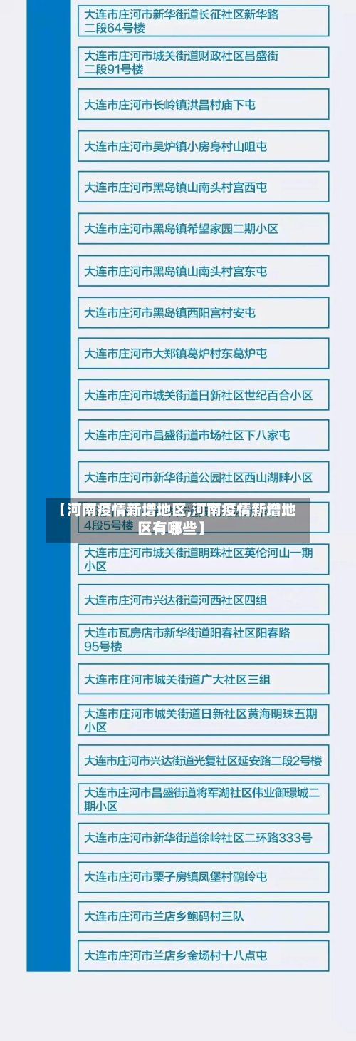 【河南疫情新增地区,河南疫情新增地区有哪些】