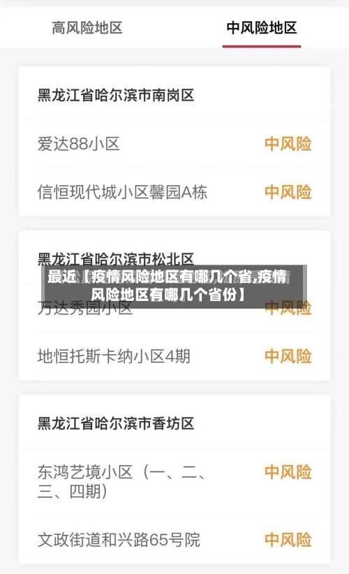 最近【疫情风险地区有哪几个省,疫情风险地区有哪几个省份】