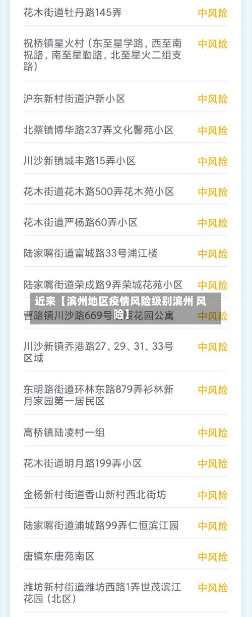 近来【滨州地区疫情风险级别滨州 风险】-第2张图片