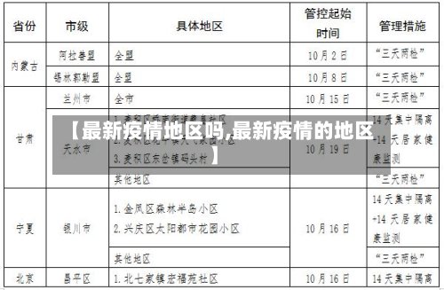 【最新疫情地区吗,最新疫情的地区】-第2张图片