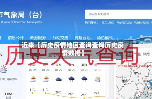近来【历史疫情地区查询查询历史疫情数据】