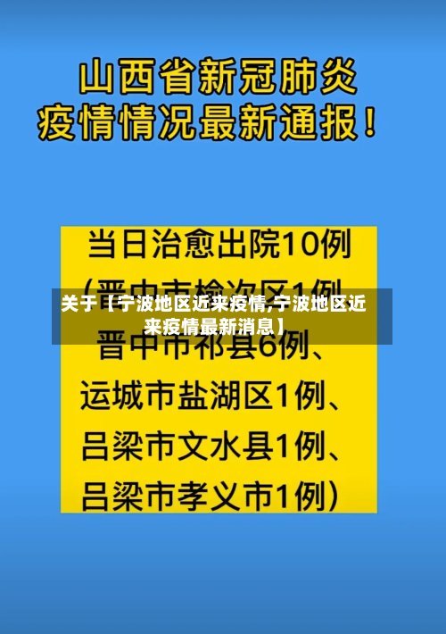 关于【宁波地区近来疫情,宁波地区近来疫情最新消息】