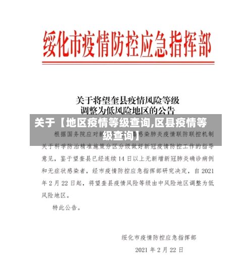 关于【地区疫情等级查询,区县疫情等级查询】