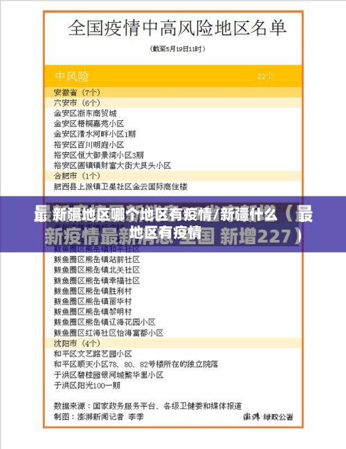 新疆地区哪个地区有疫情/新疆什么地区有疫情