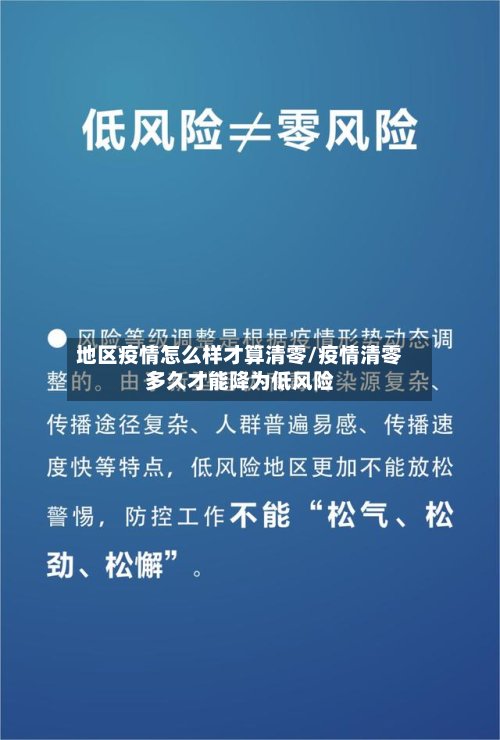地区疫情怎么样才算清零/疫情清零多久才能降为低风险