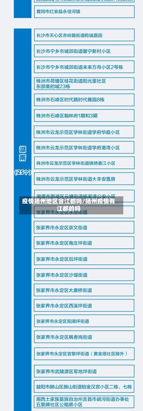 疫情扬州地区含江都吗/扬州疫情有江都的吗-第2张图片