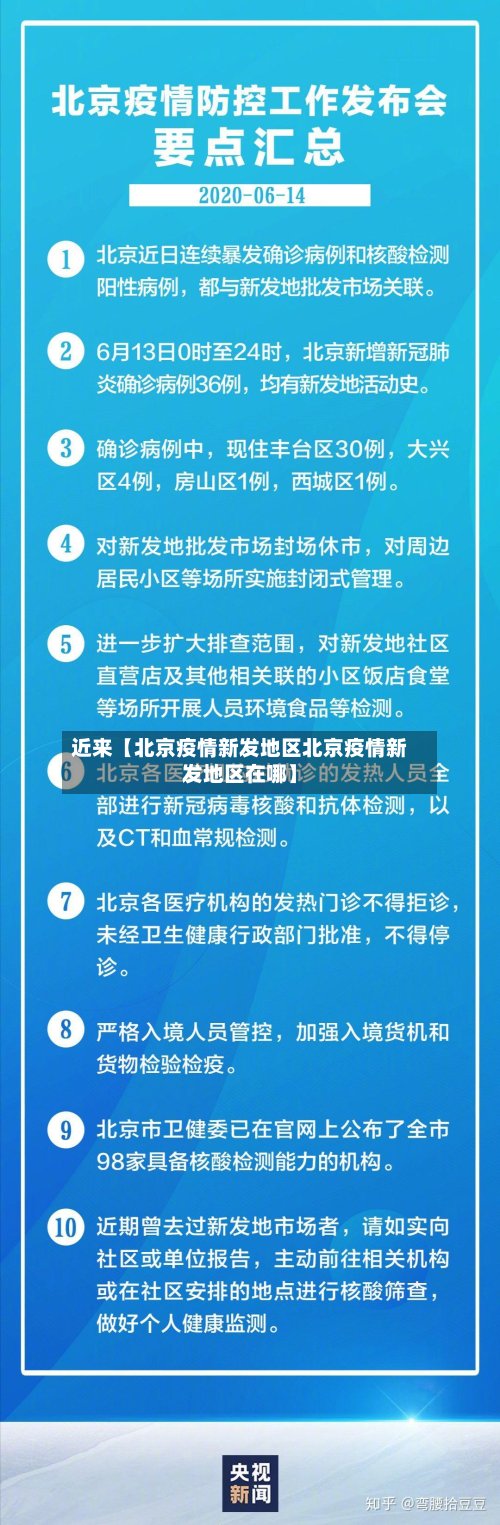 近来【北京疫情新发地区北京疫情新发地区在哪】