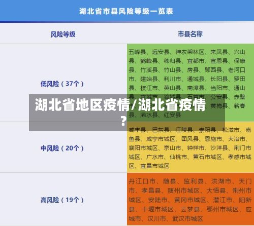 湖北省地区疫情/湖北省疫情?