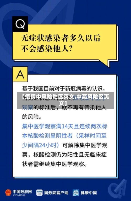 【疫情中风险地区英文,中高风险区英文】