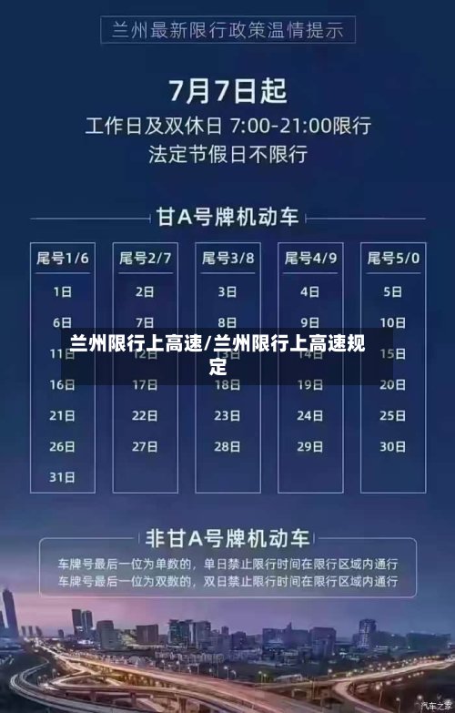 兰州限行上高速/兰州限行上高速规定