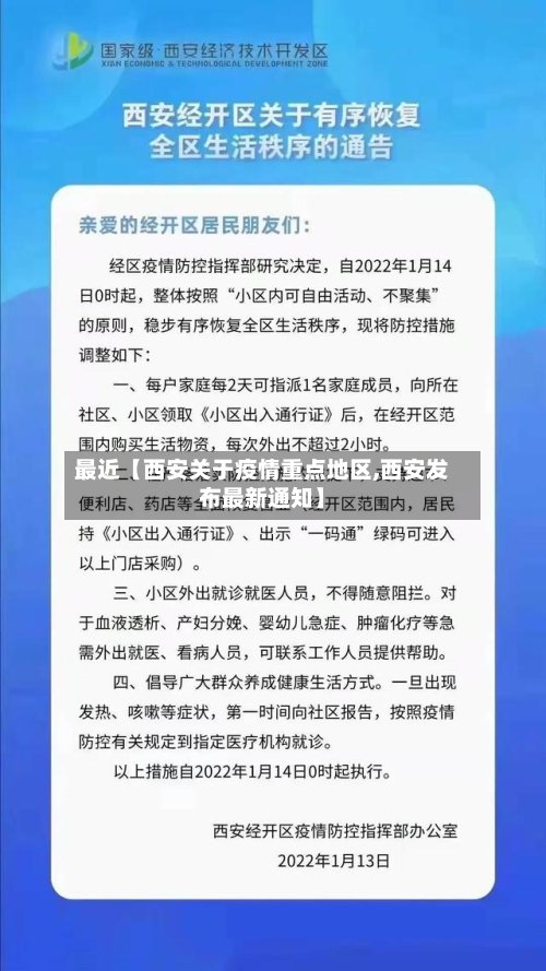 最近【西安关于疫情重点地区,西安发布最新通知】
