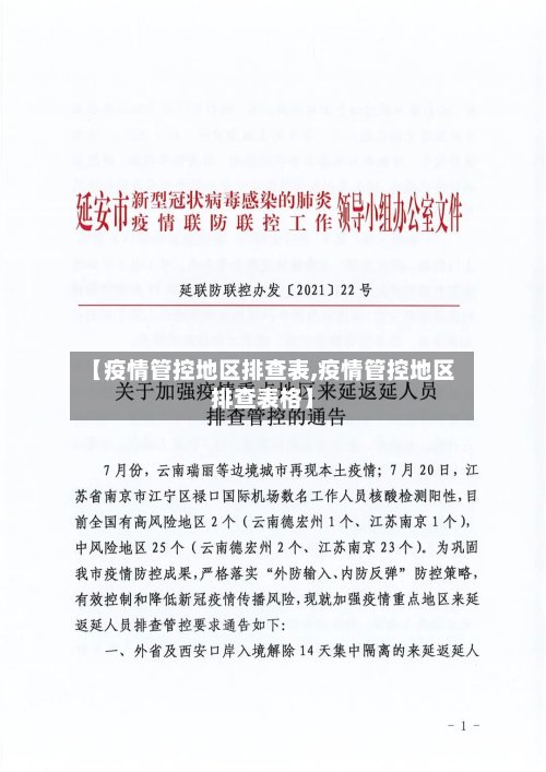 【疫情管控地区排查表,疫情管控地区排查表格】-第3张图片