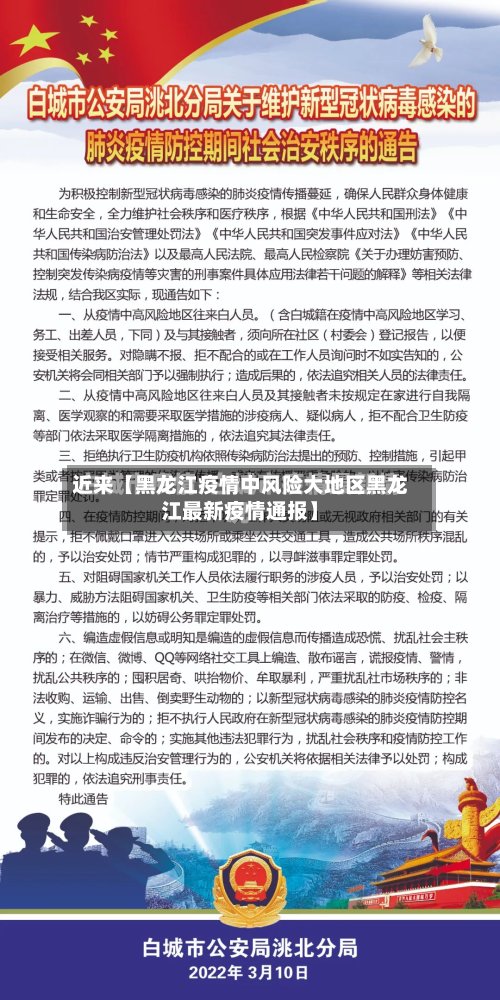 近来【黑龙江疫情中风险大地区黑龙江最新疫情通报】