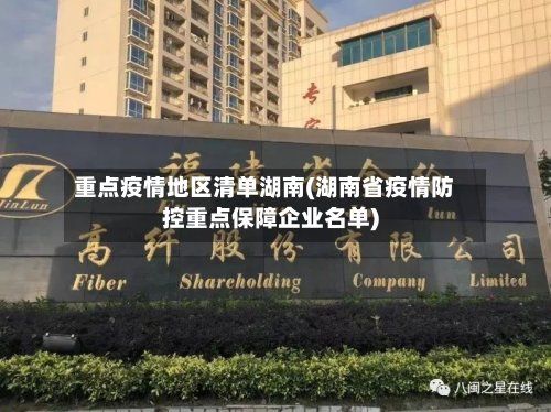重点疫情地区清单湖南(湖南省疫情防控重点保障企业名单)
