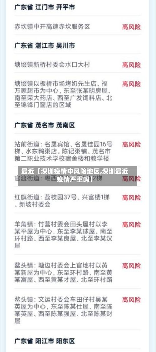 最近【深圳疫情中风险地区,深圳最近疫情严重吗】-第3张图片