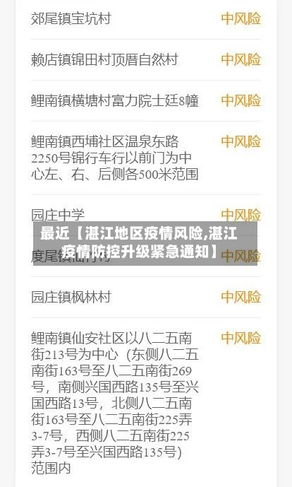 最近【湛江地区疫情风险,湛江疫情防控升级紧急通知】-第2张图片