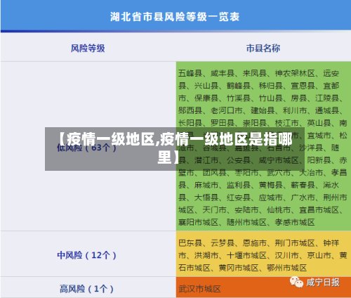 【疫情一级地区,疫情一级地区是指哪里】
