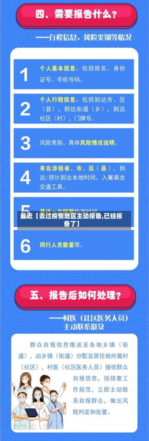最近【去过疫情地区主动报备,已经报备了】