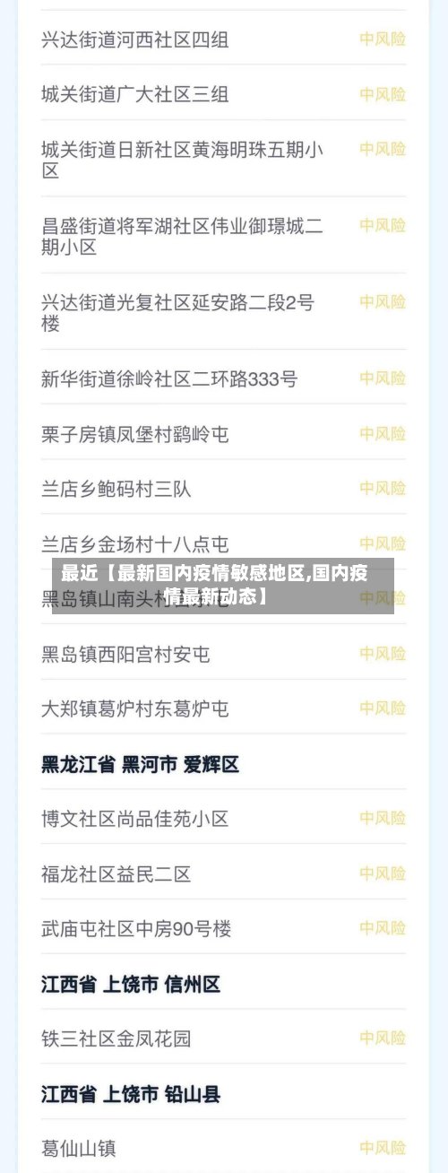 最近【最新国内疫情敏感地区,国内疫情最新动态】-第2张图片