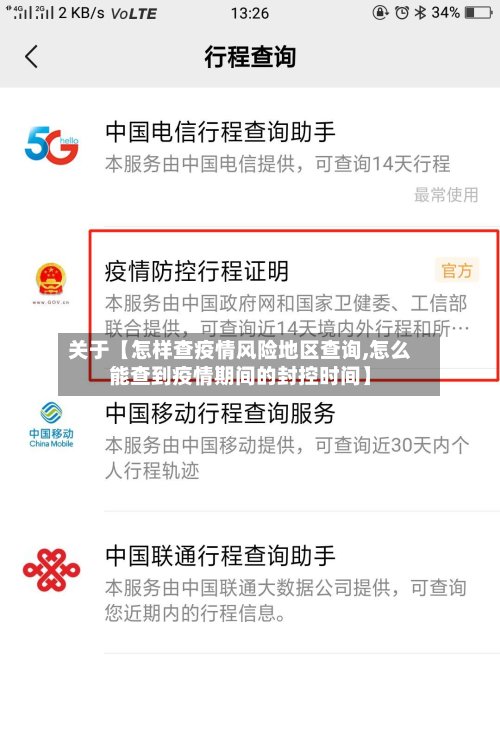 关于【怎样查疫情风险地区查询,怎么能查到疫情期间的封控时间】