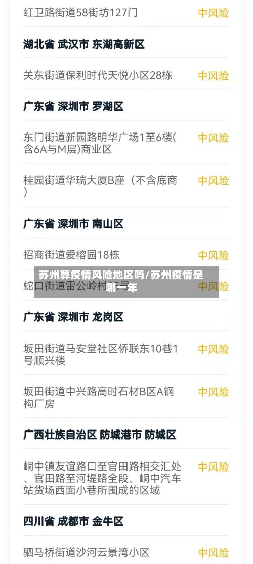 苏州算疫情风险地区吗/苏州疫情是哪一年-第2张图片